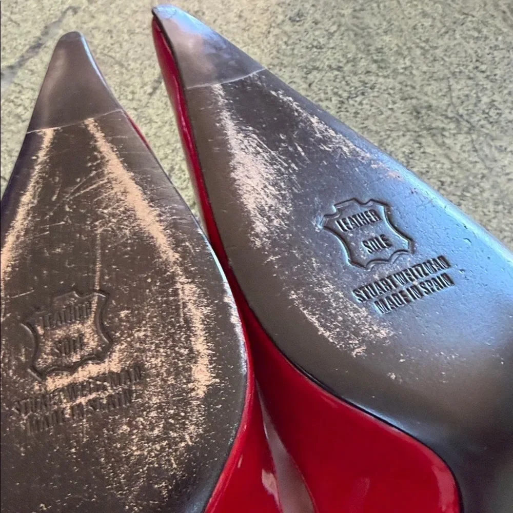 Stuart Weitzman Glossy Red Heels